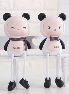 创意可爱装饰品家居摆设吊脚娃娃北欧现代简约书架儿童书桌小摆件