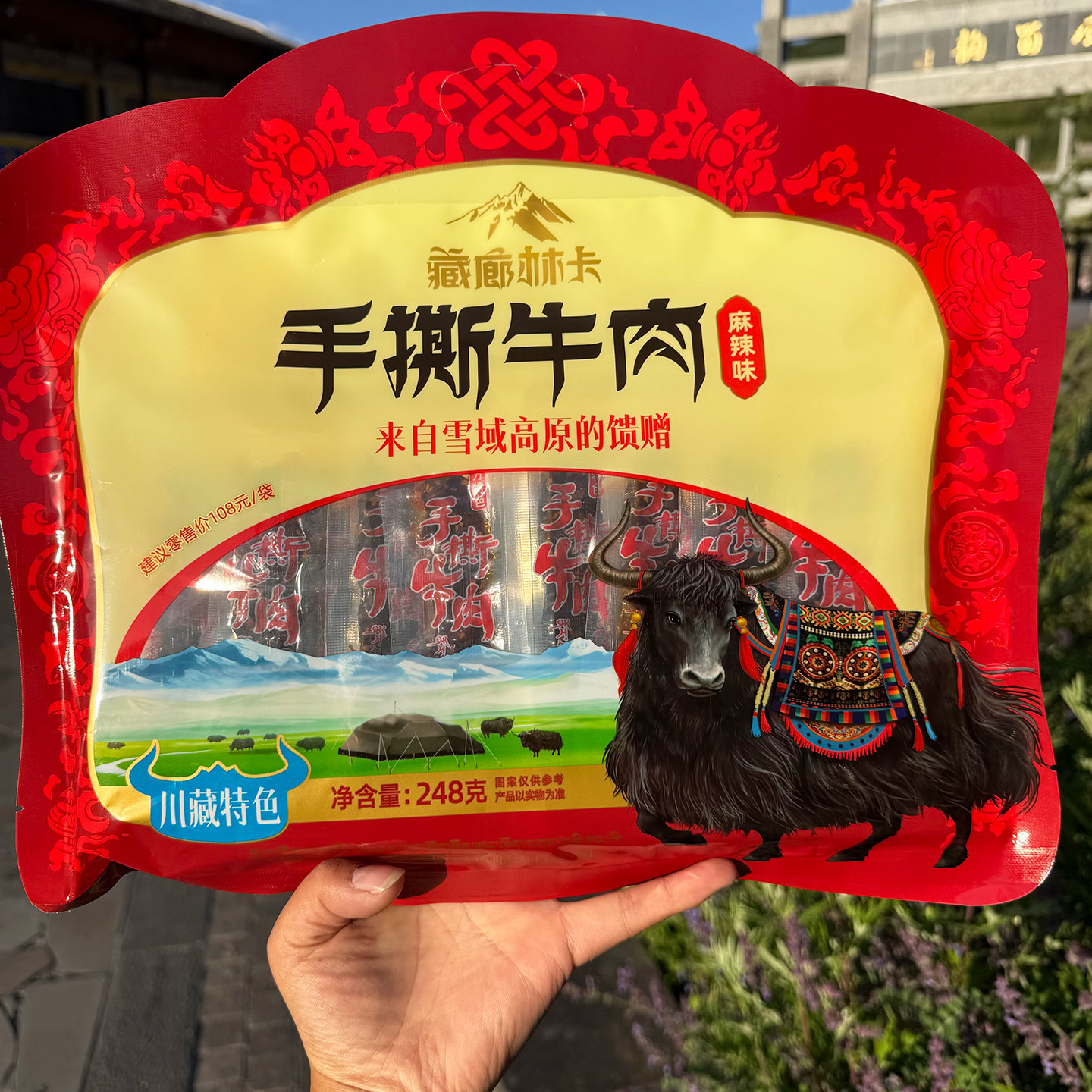 阿坝州九寨沟川西特产五香麻辣手撕牛肉干248g川西藏族特色零食