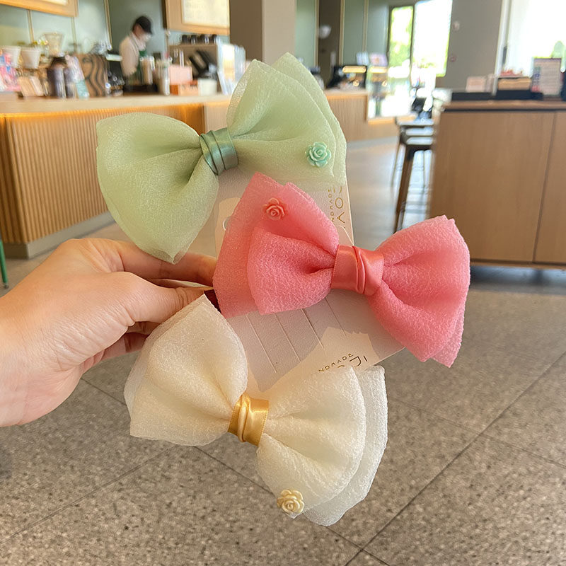 儿童发饰蝴蝶结夹子女头饰春季可爱发卡公主饰品diy发夹发箍鞋花