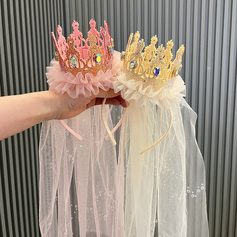 派对发卡生日帽头纱皇冠头饰发箍