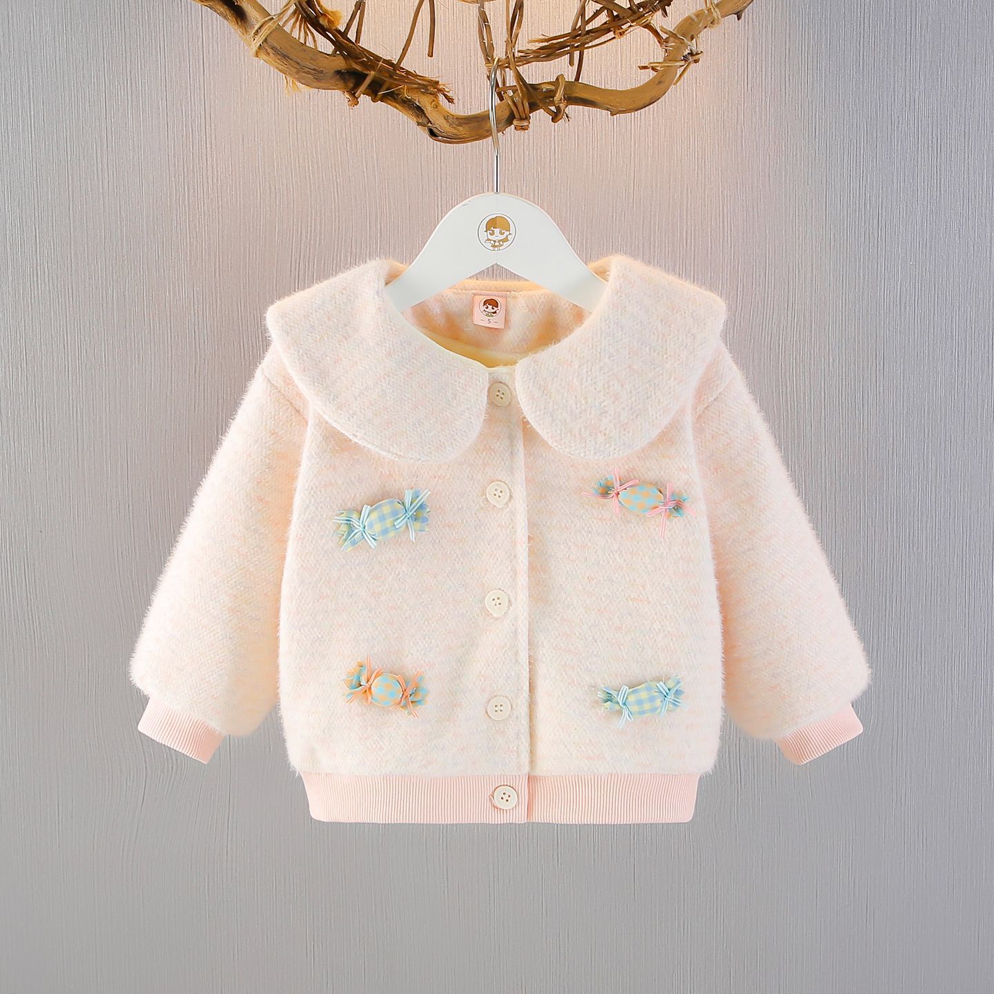 2025冬季新款女童仿水貂绒保暖棉服潮女宝宝加绒外套秋冬儿童上衣