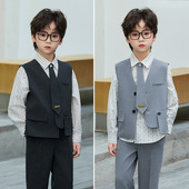 儿童马甲套装 帅气男童主持演讲礼服钢琴走秀演出服花童婚礼西服