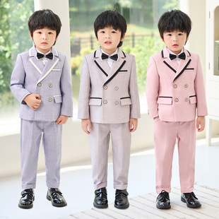 儿童西装男童英伦绅士风小西服外套男生花童生日主持钢琴演出礼服