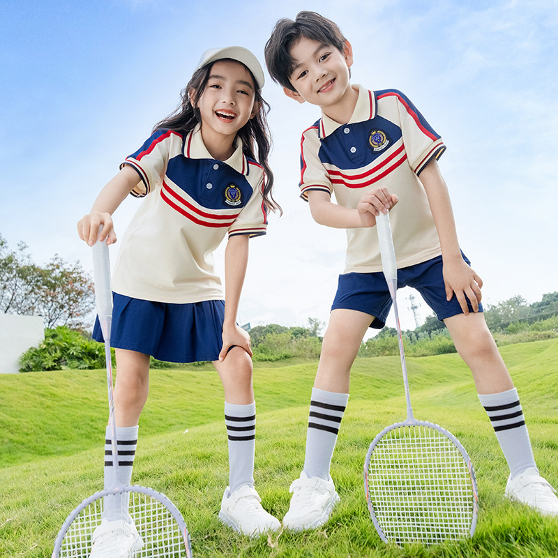 新款小学生班服三件套校服男女幼儿园园服polo衫运动套装厂家直销