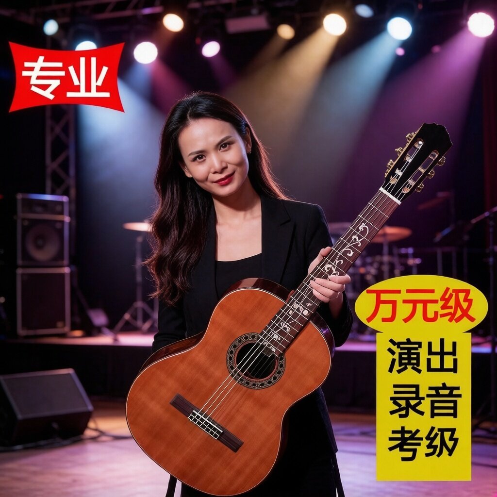 考级演奏家39寸马丁洛克全单板古典吉他MartinRock电箱木吉它