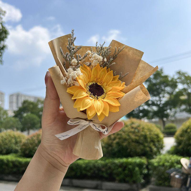 永生花满天星迷你小花束七夕情人节活动伴手礼物送女生香皂花成品