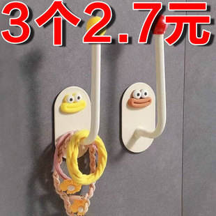 发圈发箍粘钩卫生间收纳架发夹皮筋头绳挂钩首饰品发绳收纳架塑料