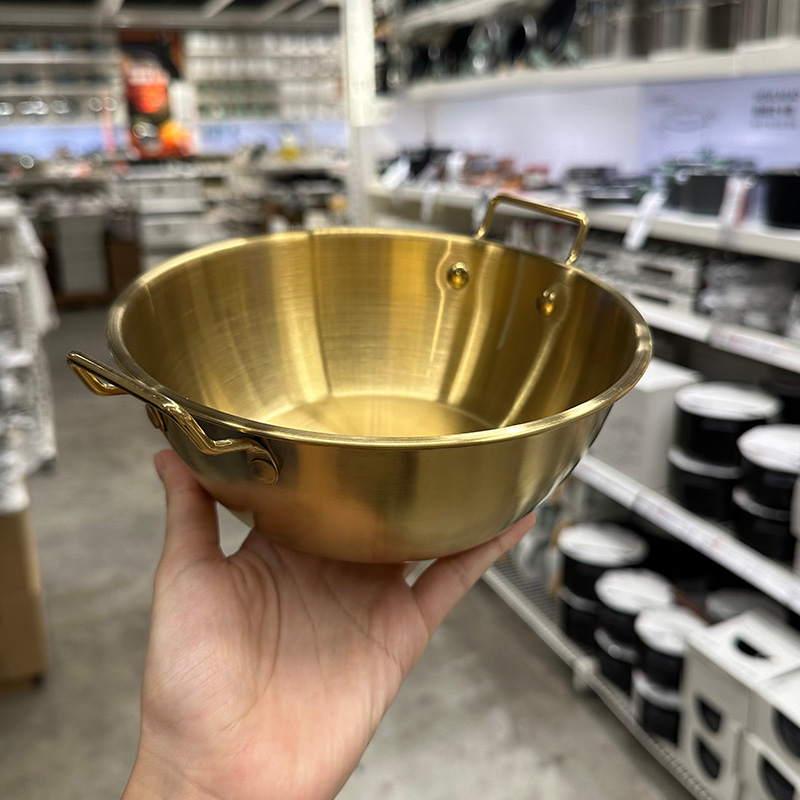 电磁炉燃气专用煮锅双耳汤锅304不锈钢小火锅米线小锅商用雪平锅