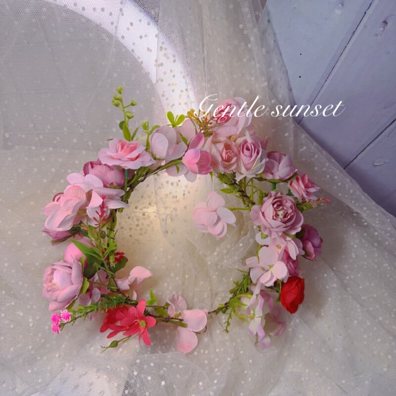 森系甜美花环发饰超仙优雅