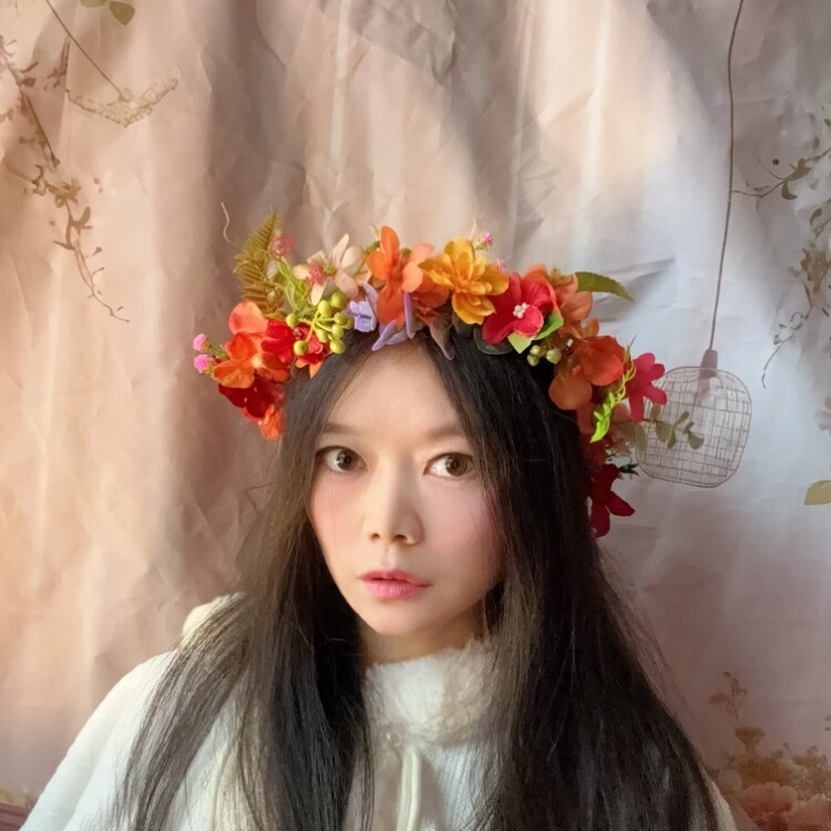 新款ins森系手工编织花朵发饰