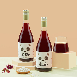 川红锦米酒果酒甜酒酿桂花桃花米露玫瑰微醺少女士低度酒719ml 瓶