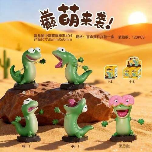 【现货】河狸变身计划周边蜥蜴盲盒手办创意桌面摆件公仔女生朋友