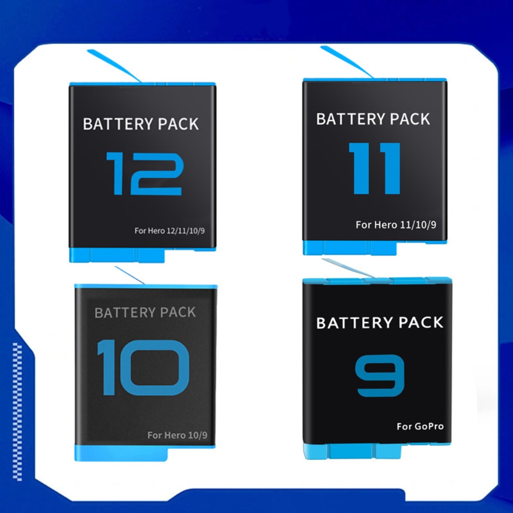 适用于GOPRO HERO 9 10 11 12运动相机摄像机电池AHDBT-901电池