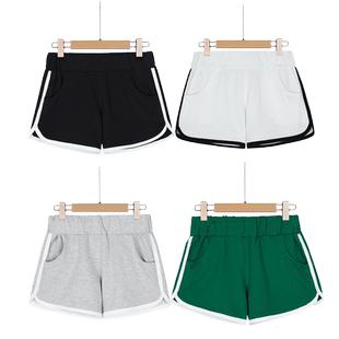 黑色运动短裤女纯棉薄款宽松外穿高腰三分裤百搭居家睡裤休闲热裤