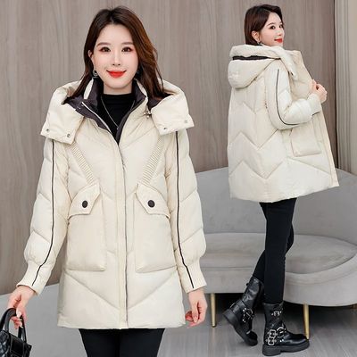 羽绒棉服女2025新爆款冬季小个子高端洋气时髦中长加厚防寒外套