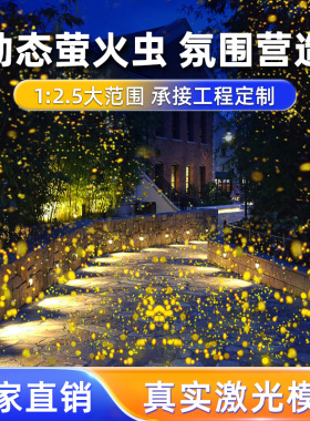 动态投影灯萤火虫镭射户外公园防水亮化树草坪氛围星空灯激光LED