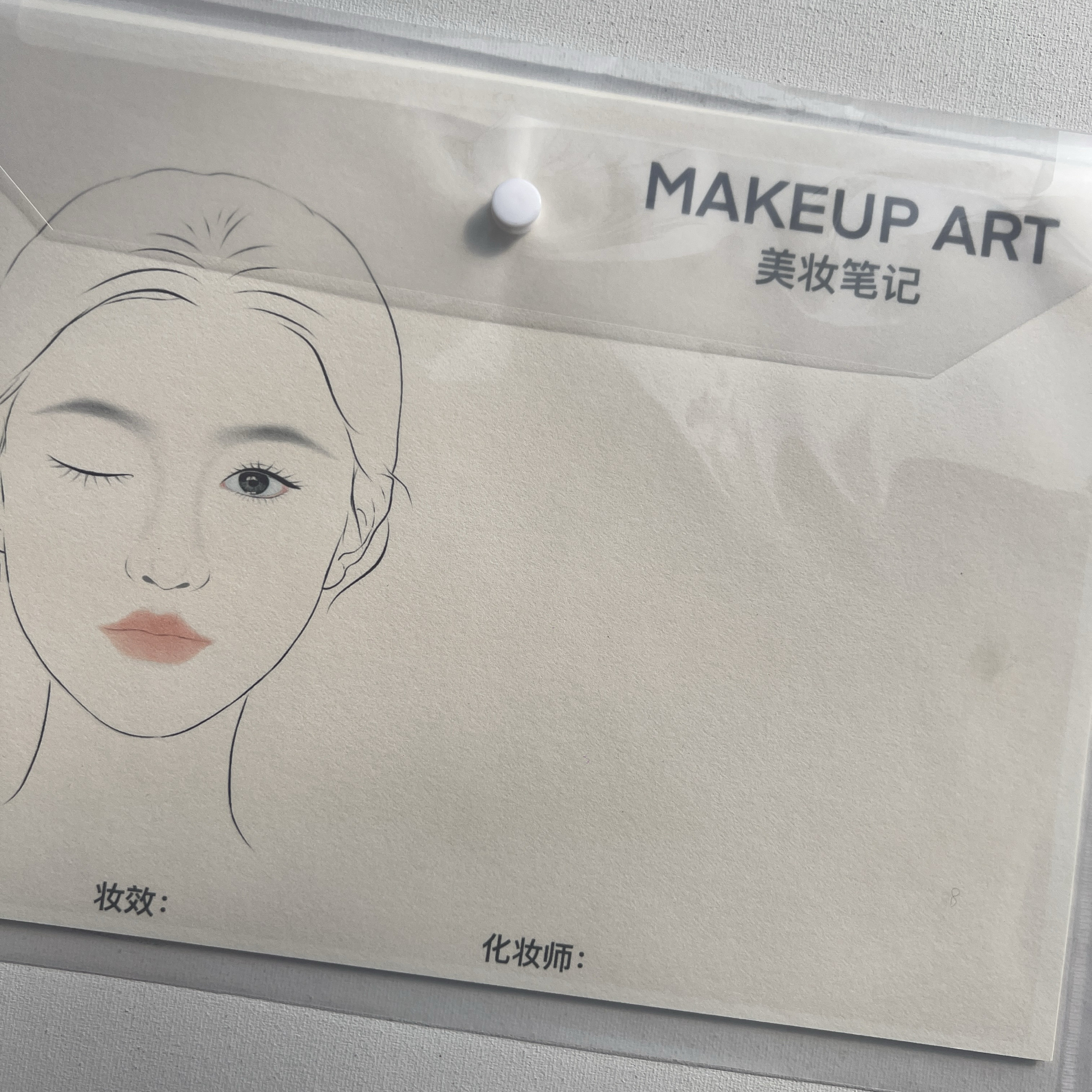 化妆师专业教学版美妆图纸妆容练习眉毛眉形眼影眼线练习妆容初学