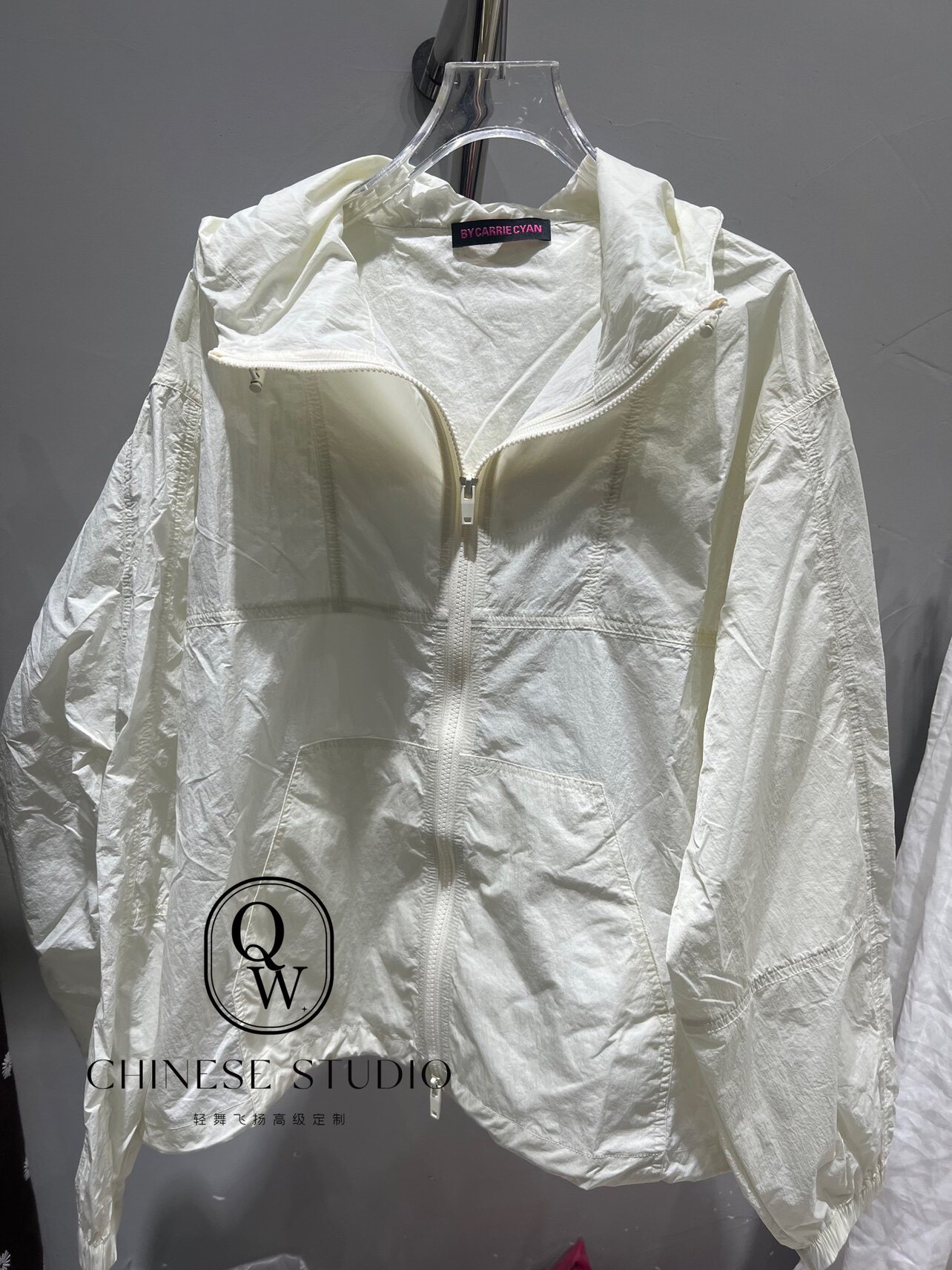 不支持退换  jin口面料工厂出品，廓形连帽防晒衣 纯色防晒外套