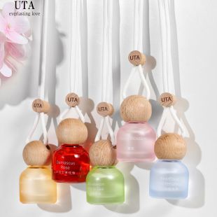 UTA车载香薰挂件车内除臭香水吊坠持久留香木盖无火香薰精油 正品