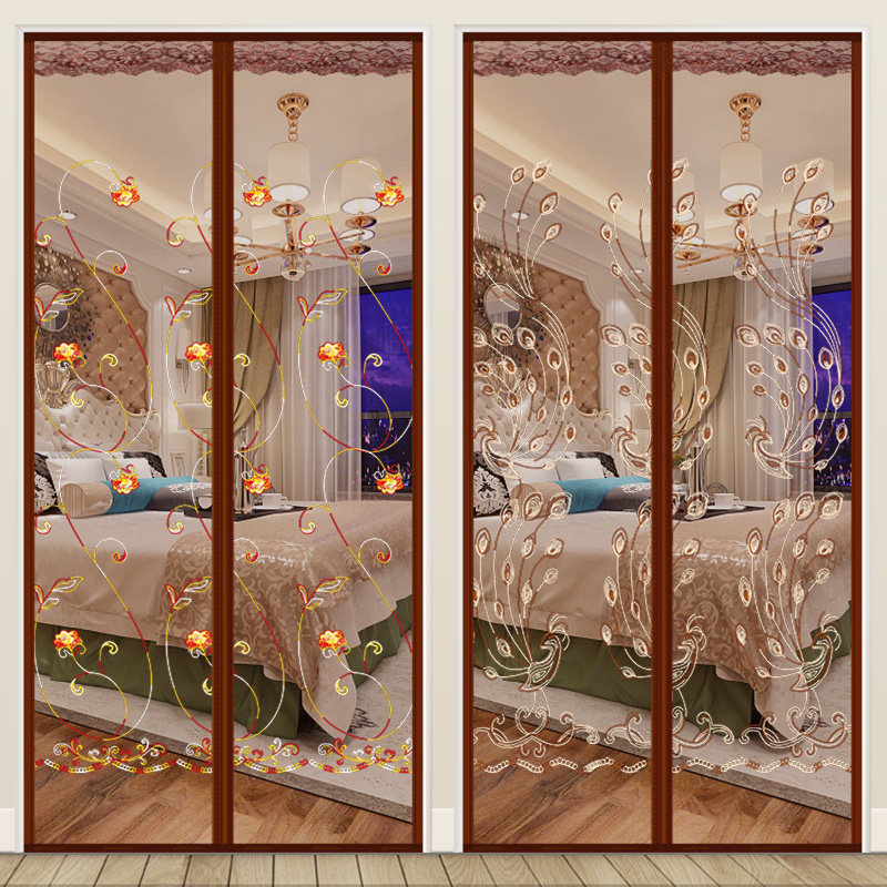 防蚊纱门帘家用磁铁对吸纱窗自吸卧室夏季免打孔农村蚊帐加密防蝇