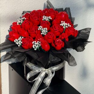 情人节高颜值积木永生花束整套玫瑰花礼生日礼物手工DIY拼装 女生