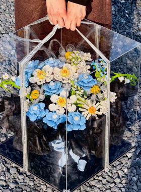 亚克力玫瑰积木永生花束套装礼物生日手工diy拼装送女生友仪式感