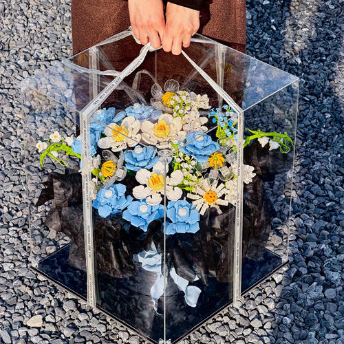 亚克力玫瑰积木永生花束套装礼物生日手工diy拼装送女生友仪式感