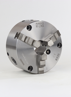 欧规钢壳三爪手动卡盘CHANDOX台湾千岛3DACT-08 3DACT-06