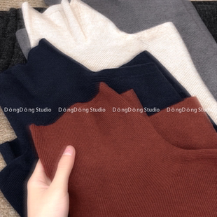 人手三条！【宠粉打底4号】无缝高领套头纯色修身针织打底衫 3305