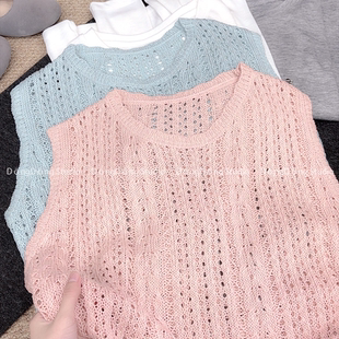 衣长52胸围96 9061 女韩系 马甲针织衫 和纸马甲 好搭配