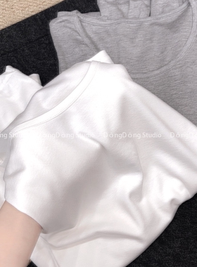 刚需！/u领水溶/简约百搭长袖t恤女打底上衣【衣长60胸围88】087