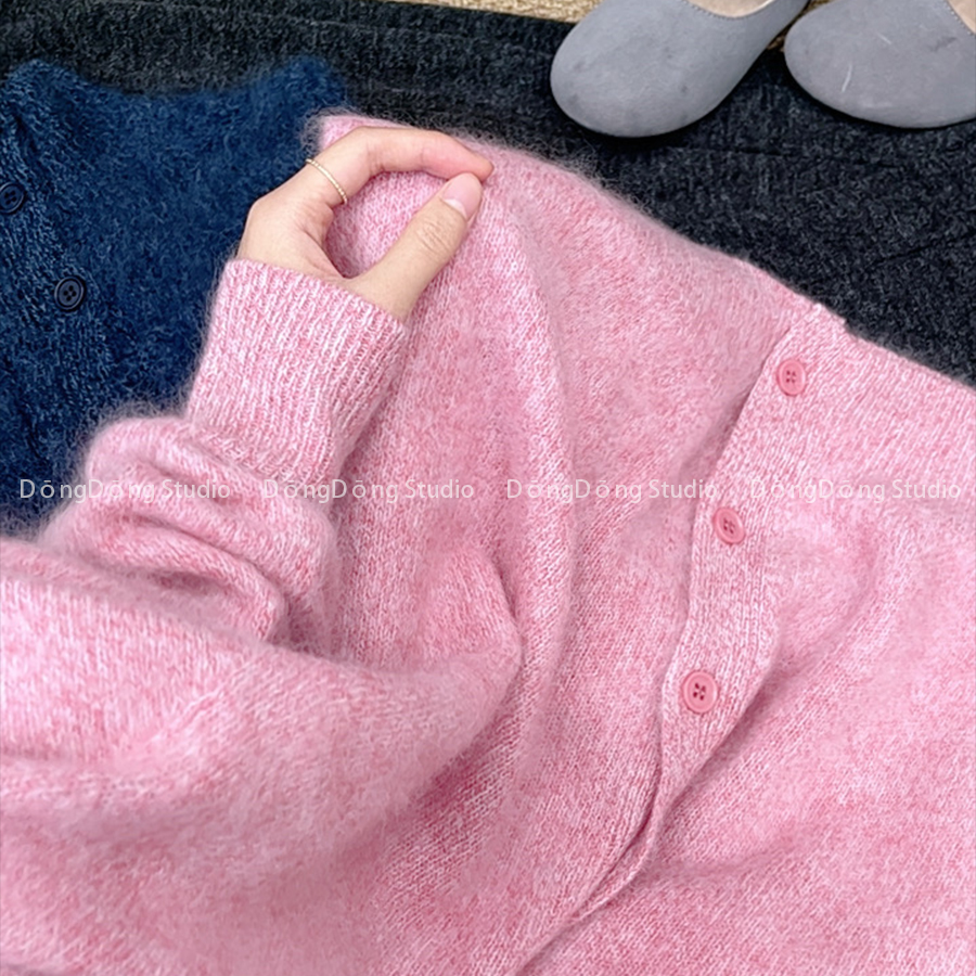 高高货!万人迷![高领拉绒开衫]宽松长袖加厚保暖毛衣花纱外套9918