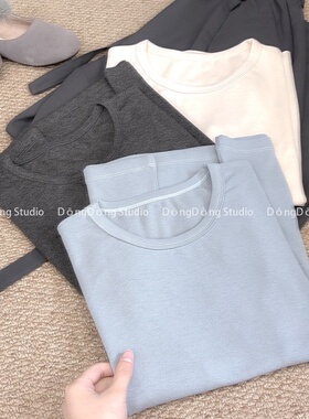 外贸品质！/奶皮t/女士T恤短袖纯色【衣长58胸围92】6025