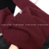 牦牛绒 新年战袍 一字领套头纯色宽松长袖 限量 针织衫 毛衣9053