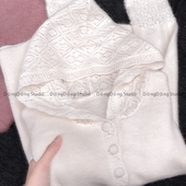 钩花帽衫 镂空连帽套头纯色宽松长袖 针织衫 早春新品 毛衣 3631