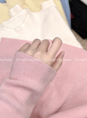 特！人手三条！[全毛半高领4号]无缝加厚纯色修身毛衣打底衫 9903