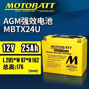 摩托车电瓶YTX12春风650NK400光阳250赛艇300电池12V10ah百特Moto