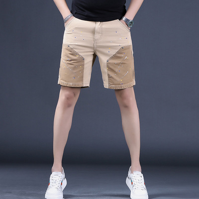 海豪森拉链中裤印花夏季