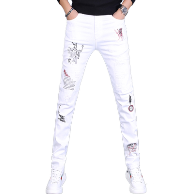 韩版潮修身显瘦休闲男士裤子