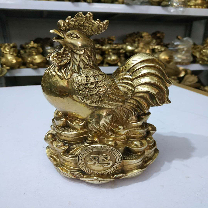 铜十二生肖摆件家居饰品铜鸡财运客厅办公室桌面摆设吉祥礼品