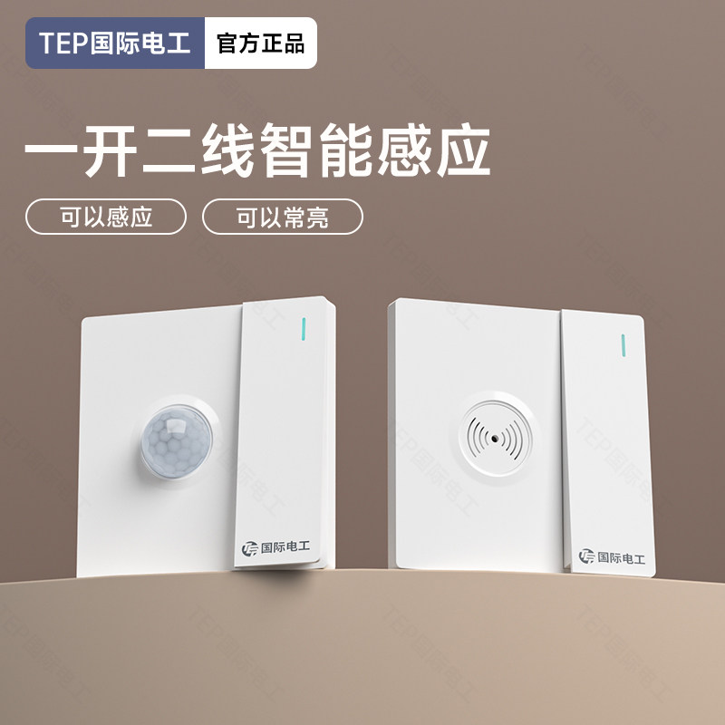 一开双控加人体感应开关图片