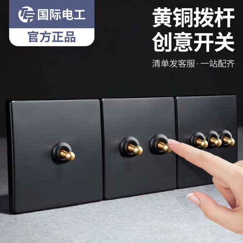 法式黑色复古拨杆开关