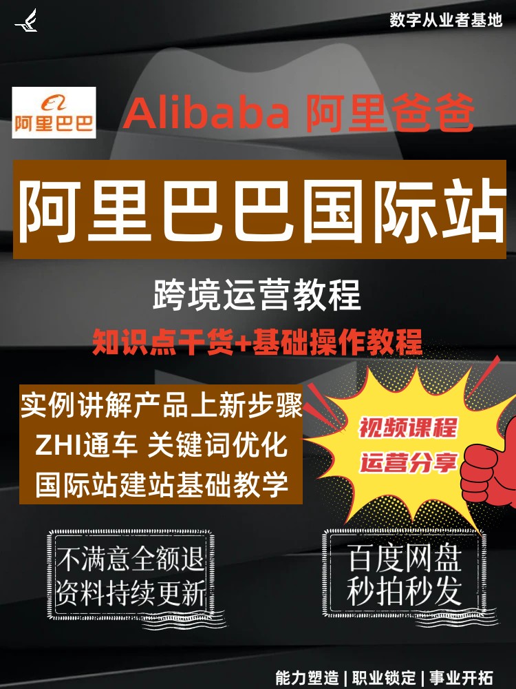 alibaba阿里巴巴2025国际站运营教程跨境电商课程零基础小白教学
