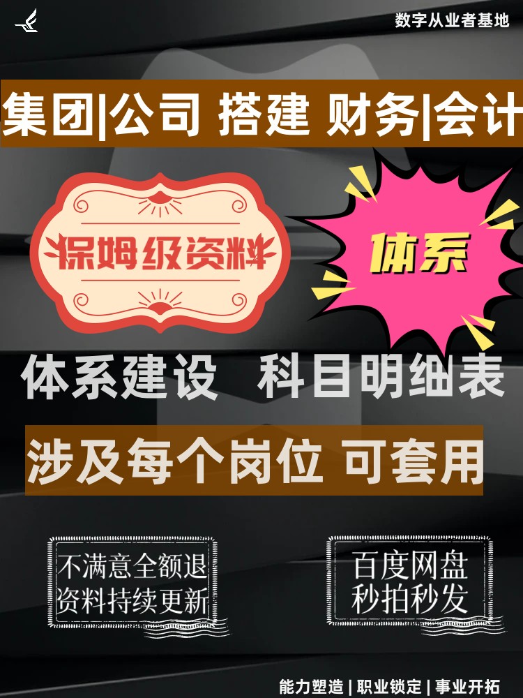 集团公司常用会计科目体系明细表体系建设重构体制审计文件制度-封面