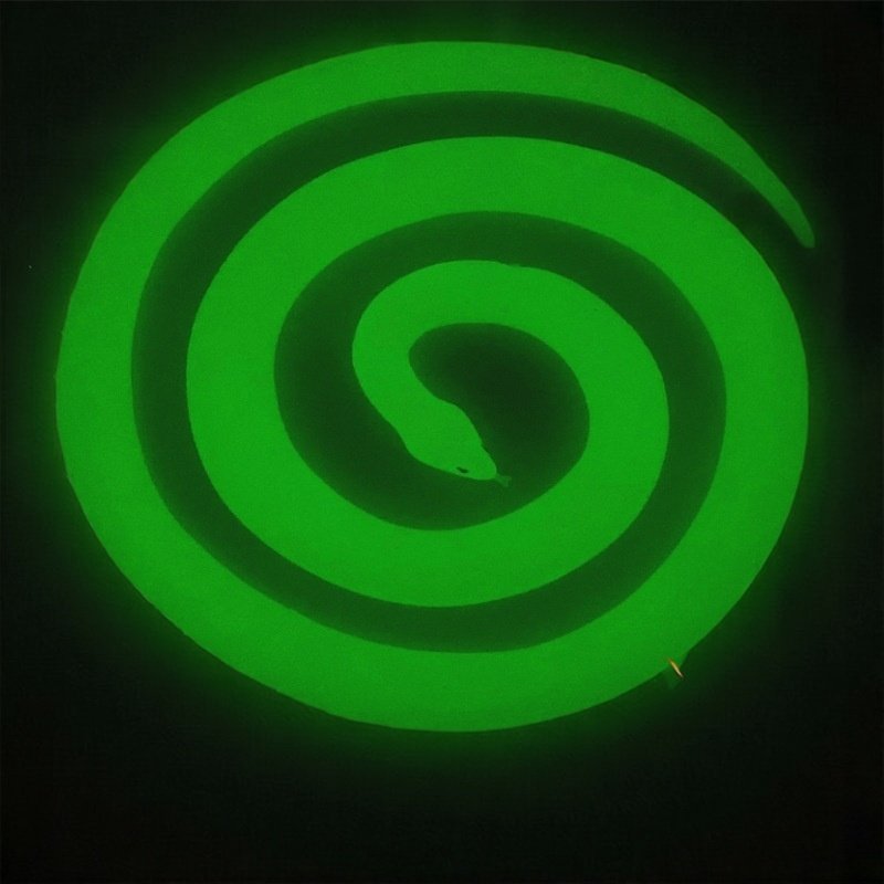 软胶夜光蛇大号发光儿童玩具蛇荧光绿眼镜蛇蟒蛇橡胶假蛇动物模型