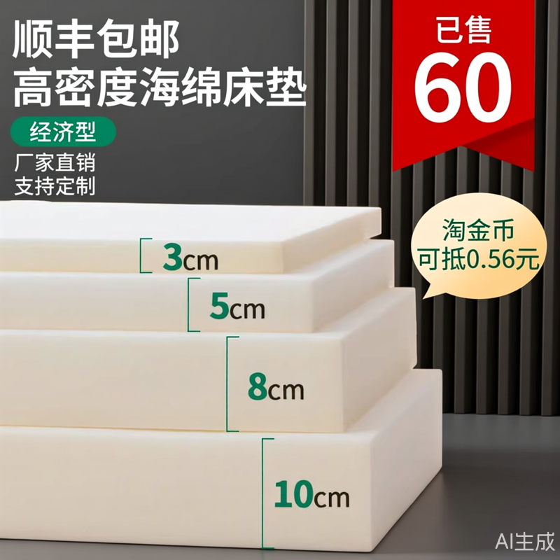 顺丰包邮高密度海绵床垫