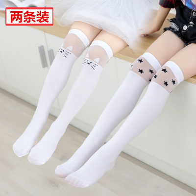 女童夏季薄款足球袜