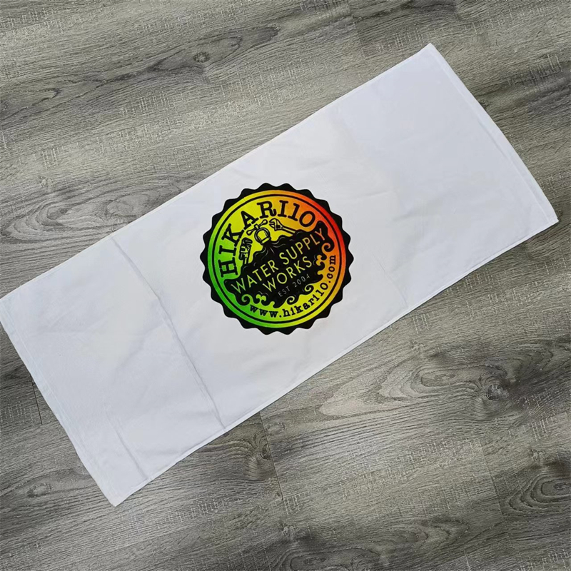 简约纯棉白色系列喷墨印花毛巾 加厚柔软吸水家用洗脸大面巾