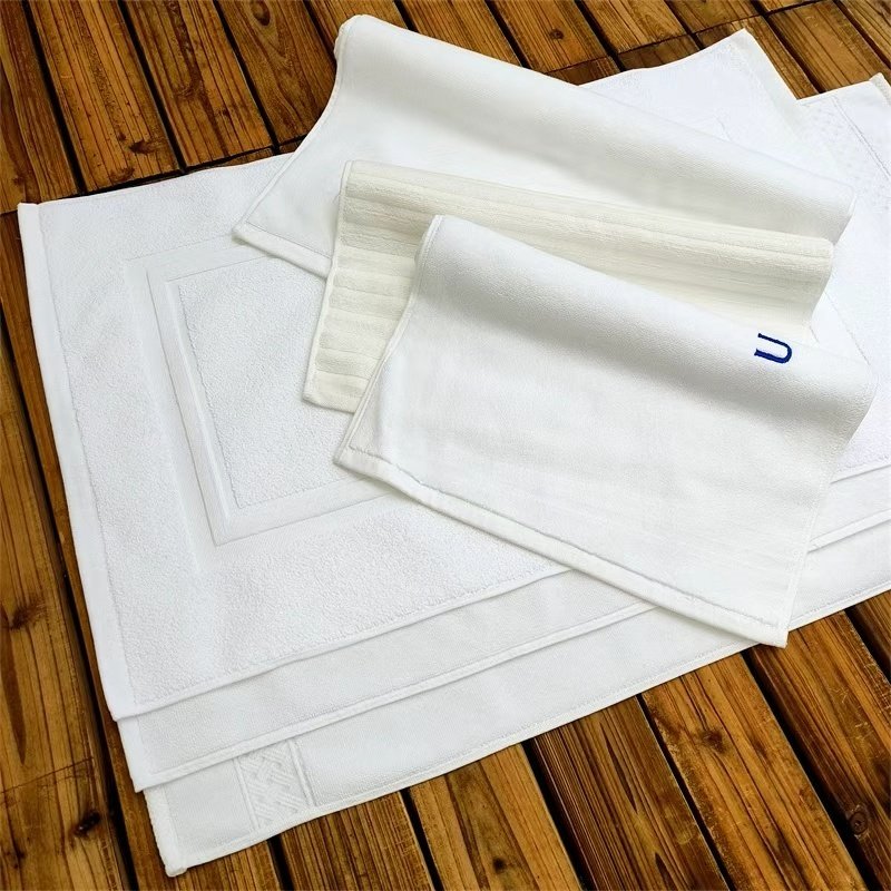 尾货清仓！100%纯棉白色地垫家用酒店宾馆民宿可机洗地巾吸水耐洗,居家布艺,入户地垫,淘宝优惠券,粉丝福利购,淘宝优惠卷