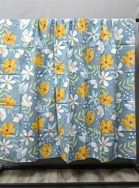 田园风蓝色碎花纯棉床单 华夫格180*230cm40S棉双人床单件